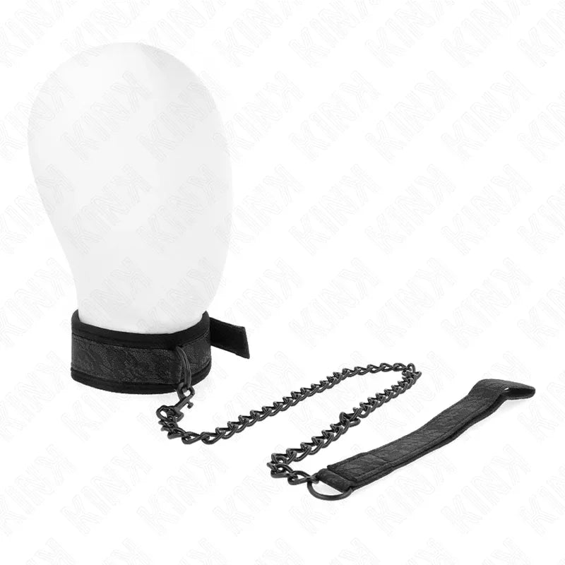 KINK - BASISMODELL HALSBAND MIT LEINE 77 CM MODELL 5 VERSTELLBAR 34-54 CM X 5 CM - Vanelion Paradise