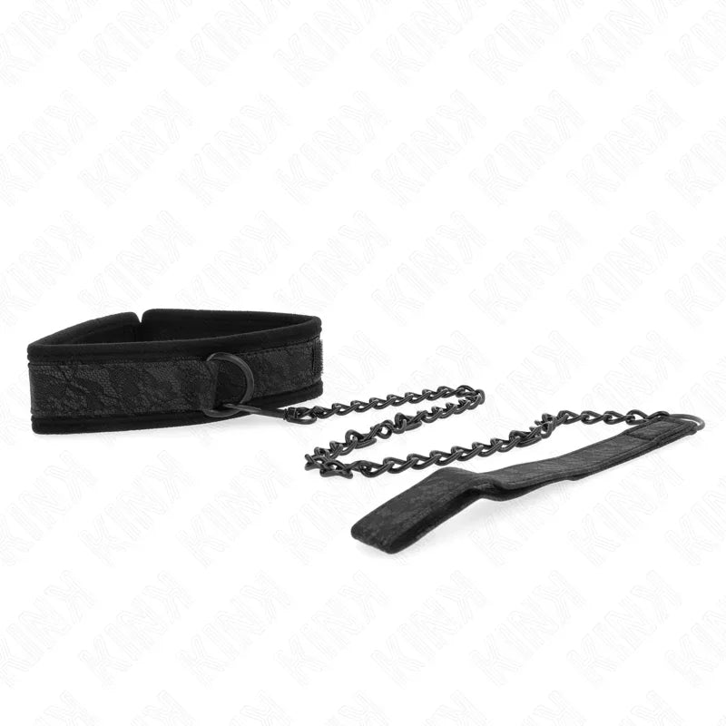KINK - BASISMODELL HALSBAND MIT LEINE 77 CM MODELL 5 VERSTELLBAR 34-54 CM X 5 CM - Vanelion Paradise