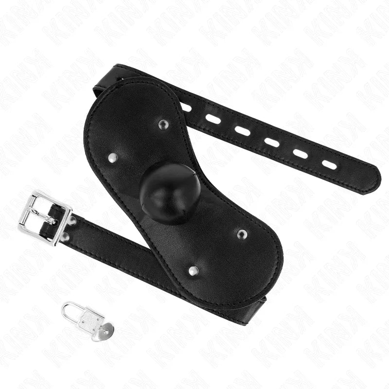 KINK - BALL GAG MUNDMASKE MIT SCHLOSS VERSTELLBAR 42-60 CM - Vanelion Paradise