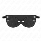 KINK - KUNSTLEDERMASKE MIT ABNEHMBAREN AUGENABDECKUNGEN 22 x 9 CM - Vanelion Paradise