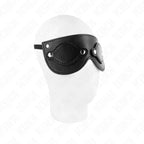 KINK - KUNSTLEDERMASKE MIT ABNEHMBAREN AUGENABDECKUNGEN 22 x 9 CM - Vanelion Paradise