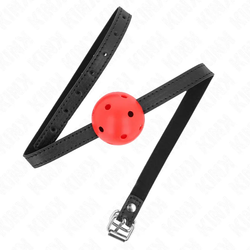 KINK - SIMPLICITY ROT ATMUNGSAKTIVER 4,5 CM BALLGAG 62 x 1,5 CM - Vanelion Paradise