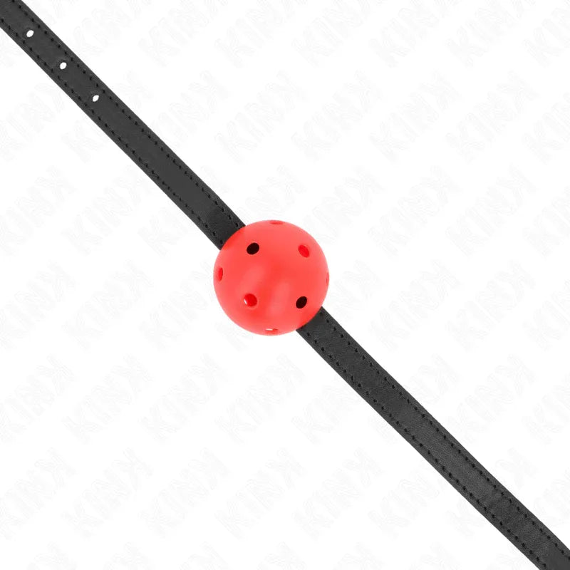 KINK - SIMPLICITY ROT ATMUNGSAKTIVER 4,5 CM BALLGAG 62 x 1,5 CM - Vanelion Paradise