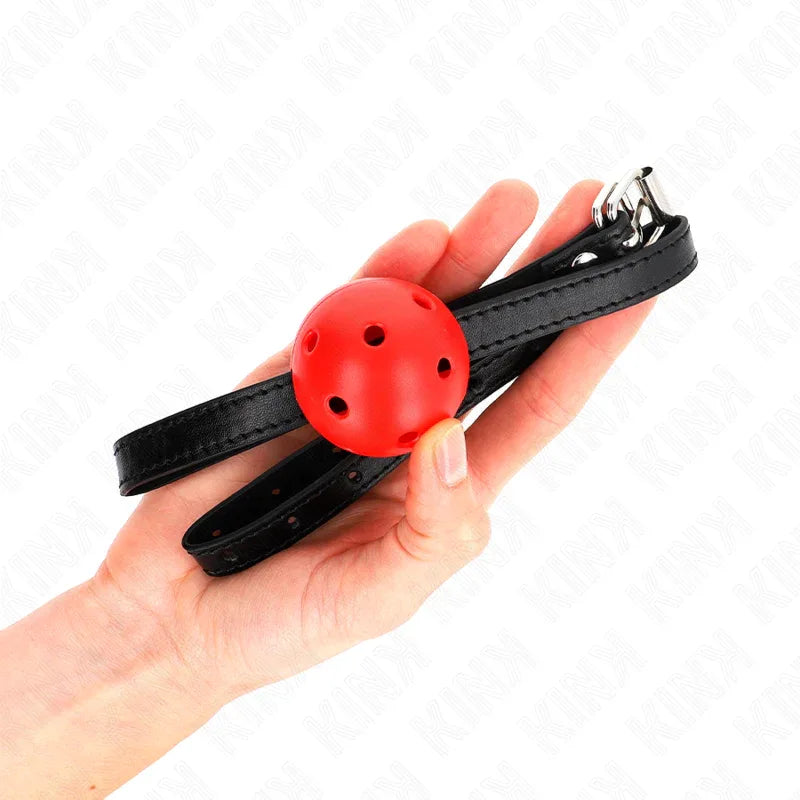 KINK - SIMPLICITY ROT ATMUNGSAKTIVER 4,5 CM BALLGAG 62 x 1,5 CM - Vanelion Paradise