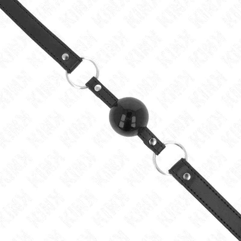 KINK - TPE BALL 4 CM KNEBEL MIT SCHWARZEM SCHLOSS 60 x 2 CM - Vanelion Paradise