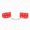 KINK - ARMBÄNDER MIT DOPPELTER REIHE VERSTELLBARER NIETEN ROT - Vanelion Paradise