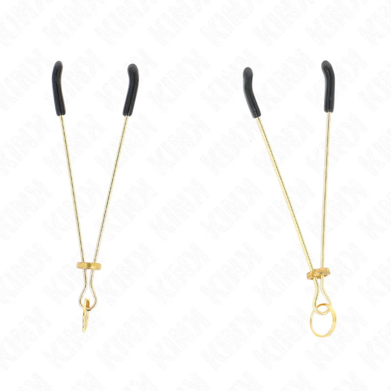 KINK - DÜNNE NIPPELKLEMMEN GOLD 7 CM - Vanelion Paradise