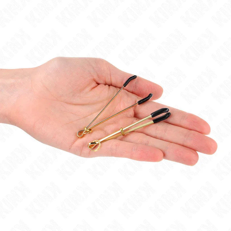 KINK - DÜNNE NIPPELKLEMMEN GOLD 7 CM - Vanelion Paradise