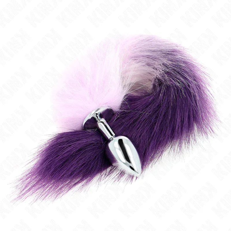 KINK - ANAL PLUG GRÖSSE S 7 X 3 CM MIT KUNSTSTOFFSCHWANZ 40 CM LILA - Vanelion Paradise