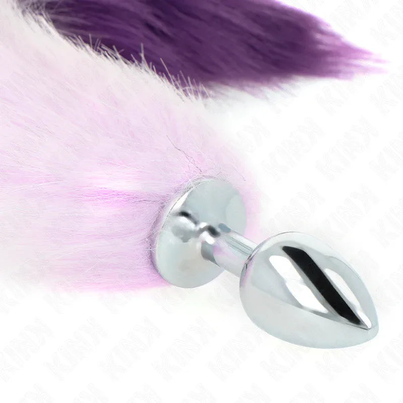KINK - ANAL PLUG GRÖSSE S 7 X 3 CM MIT KUNSTSTOFFSCHWANZ 40 CM LILA - Vanelion Paradise