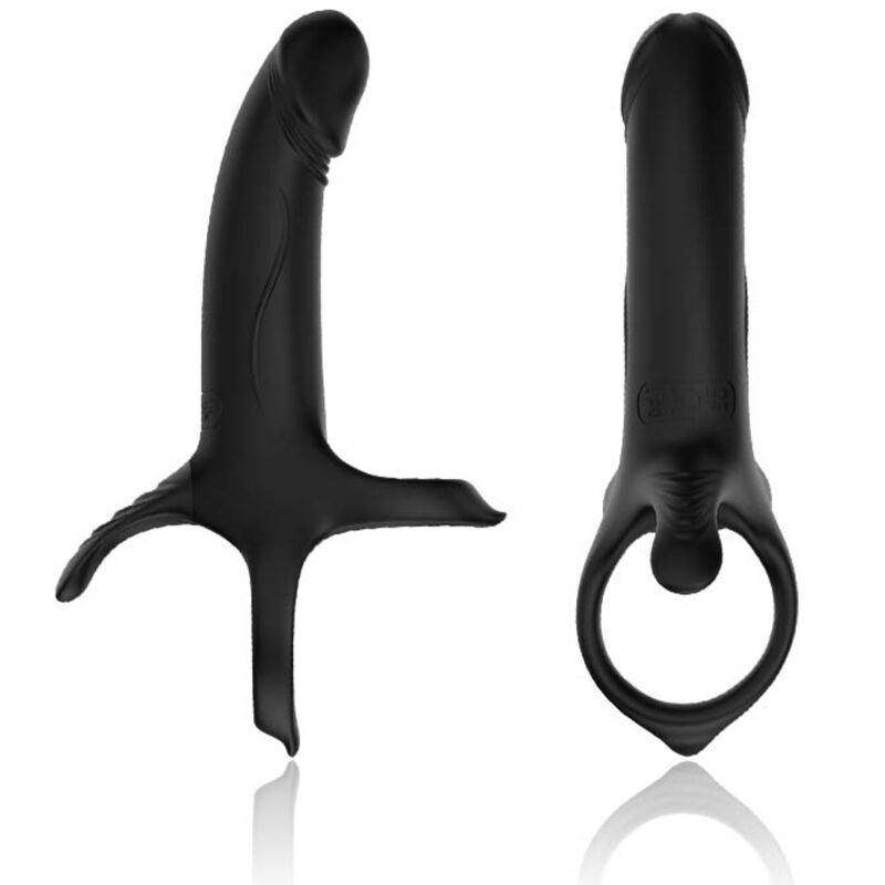 ARMONY Dildo mit Vibrator & Penisring – schwarz, vibrierend - Vanelion Paradise