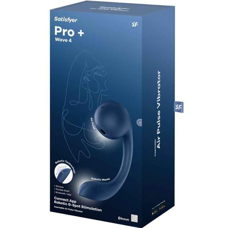 SATISFYER - PRO+ WAVE 4 G-SPOT & AIR PULSE STIMULATOR KOSTENLOSE APP DUNKELBLAU - Vanelion Paradise