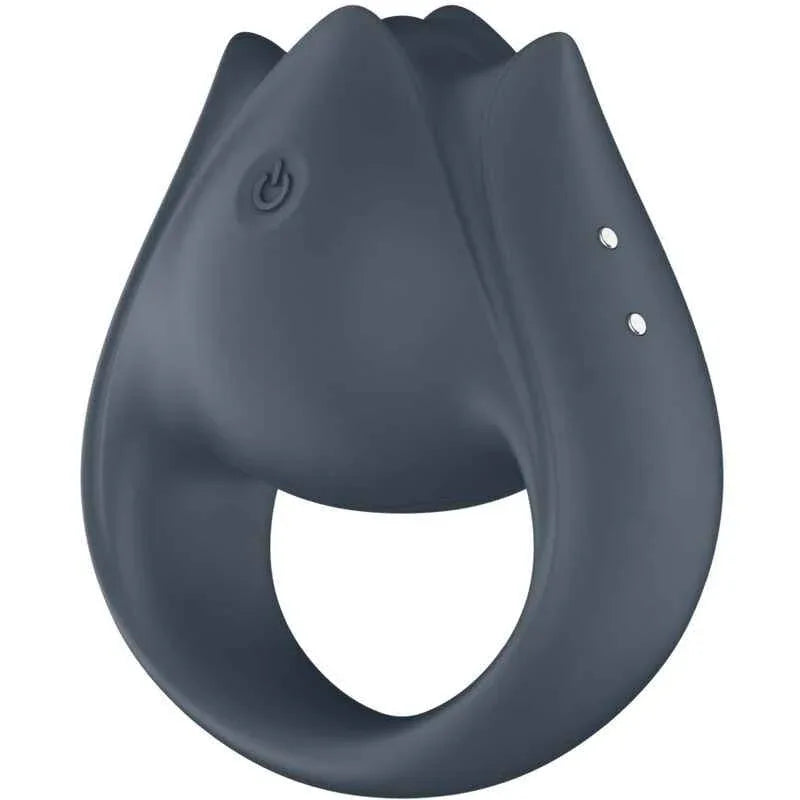 SATISFYER - PERFECT PAIR 2 MULTIVIBRATOR 2 IN 1 PENISRING UND FINGERSTIMULATOR GRAU - Vanelion Paradise