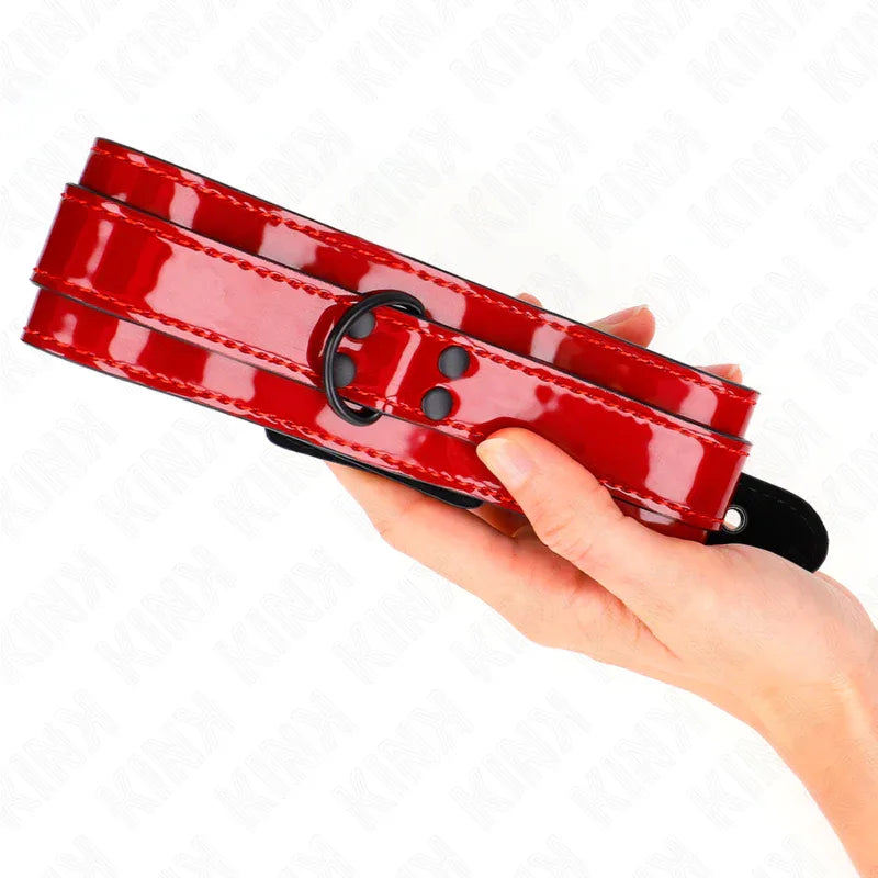 KINK - WEINROTE VERSTELLBARE HALSKETTE 37,5-49,5 CM X 5 CM - Vanelion Paradise