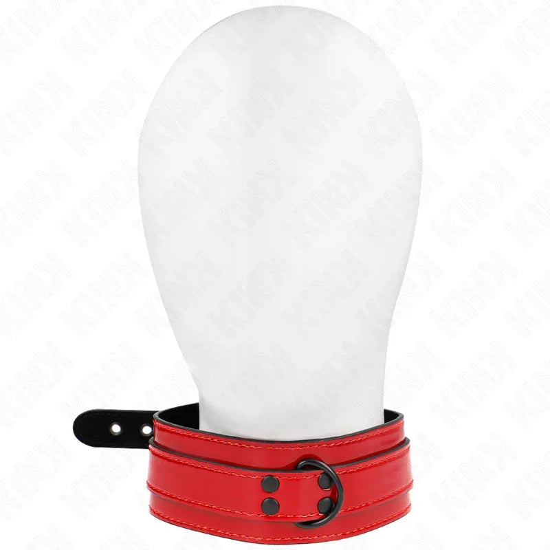 KINK - WEINROTE VERSTELLBARE HALSKETTE 37,5-49,5 CM X 5 CM - Vanelion Paradise