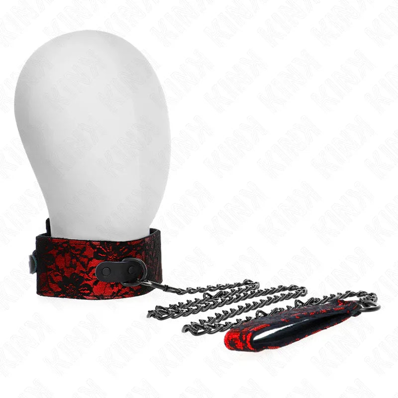 KINK - SPITZENKETTE MIT GÜRTEL MIT ECHTLEDERGÜRTEL 105 CM / 44 X 5,5 CM - Vanelion Paradise
