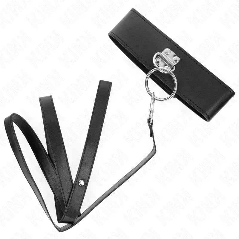 KINK - NIETENLEINE 116 CM HALSBAND MIT KUNSTLEDERBAND 50 X 5 CM - Vanelion Paradise
