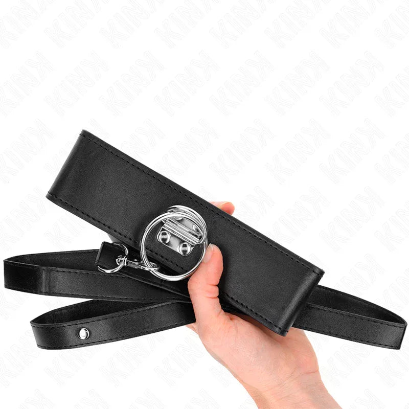 KINK - NIETENLEINE 116 CM HALSBAND MIT KUNSTLEDERBAND 50 X 5 CM - Vanelion Paradise