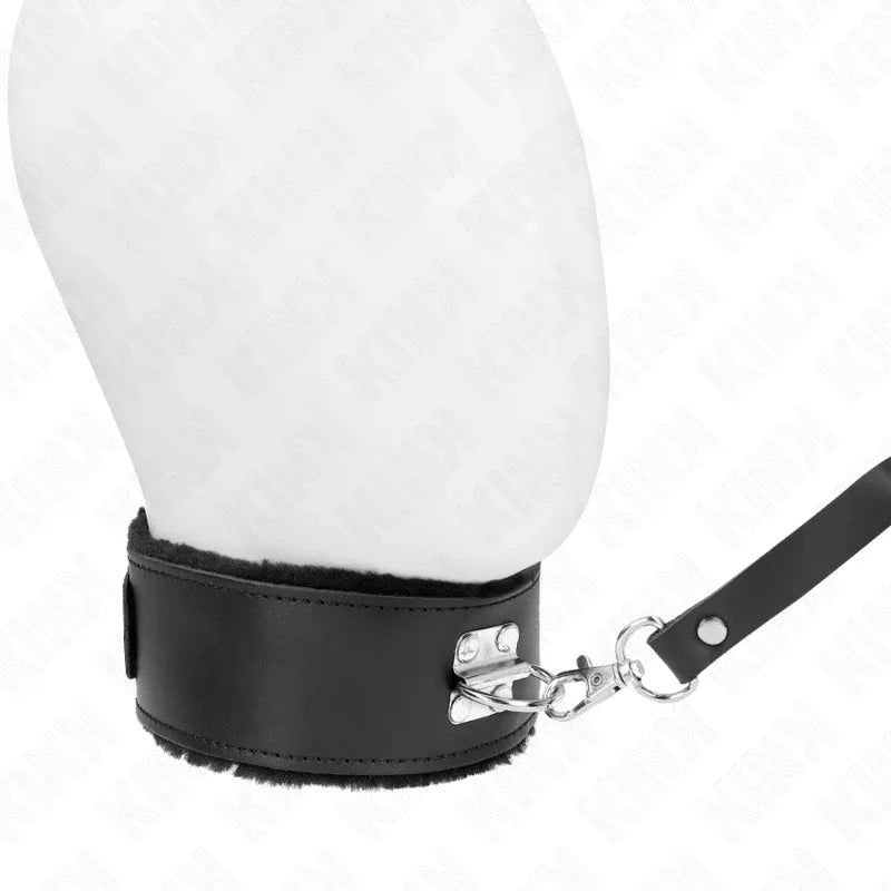KINK - HALSKETTE MIT GÜRTEL 116 CM MIT SCHWARZEM LEDERBAND VERSTELLBAR 40-48 CM X 6 CM - Vanelion Paradise