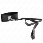 KINK - HALSKETTE MIT GÜRTEL 116 CM MIT SCHWARZEM LEDERBAND VERSTELLBAR 40-48 CM X 6 CM - Vanelion Paradise