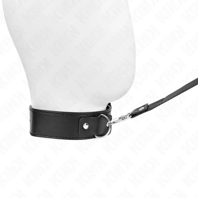 KINK - HALSKETTE MIT GÜRTEL 116 CM SCHWARZ GURT VERSTELLBAR 32-50 CM X 8 CM - Vanelion Paradise