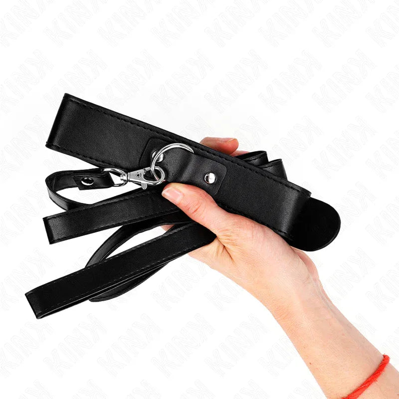 KINK - HALSKETTE MIT GÜRTEL 116 CM SCHWARZ GURT VERSTELLBAR 32-50 CM X 8 CM - Vanelion Paradise