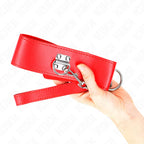 KINK - HALSKETTE MIT GÜRTEL 65 CM MIT BREITEM ROTEN BAND VERSTELLBAR 33,5-41 CM X 5 CM - Vanelion Paradise
