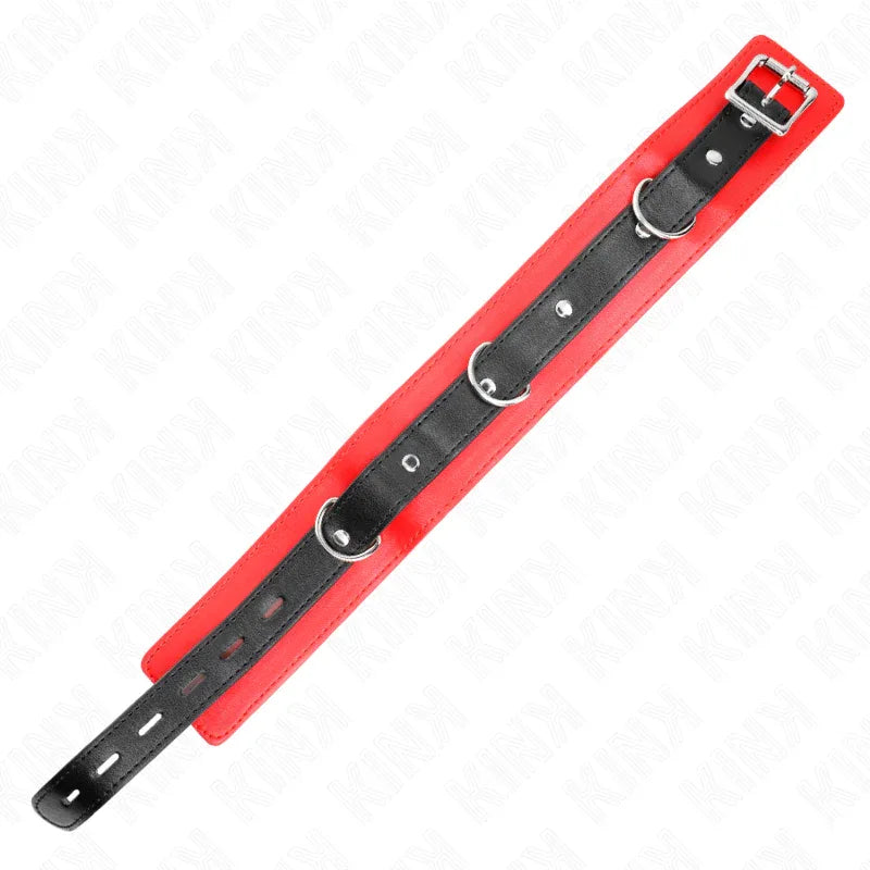 KINK - HALSBAND MIT GÜRTEL 65 CM MIT RIEMEN ROT 54 X 4,5 CM - Vanelion Paradise
