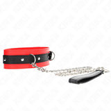 KINK - HALSBAND MIT GÜRTEL 65 CM MIT RIEMEN ROT 54 X 4,5 CM - Vanelion Paradise