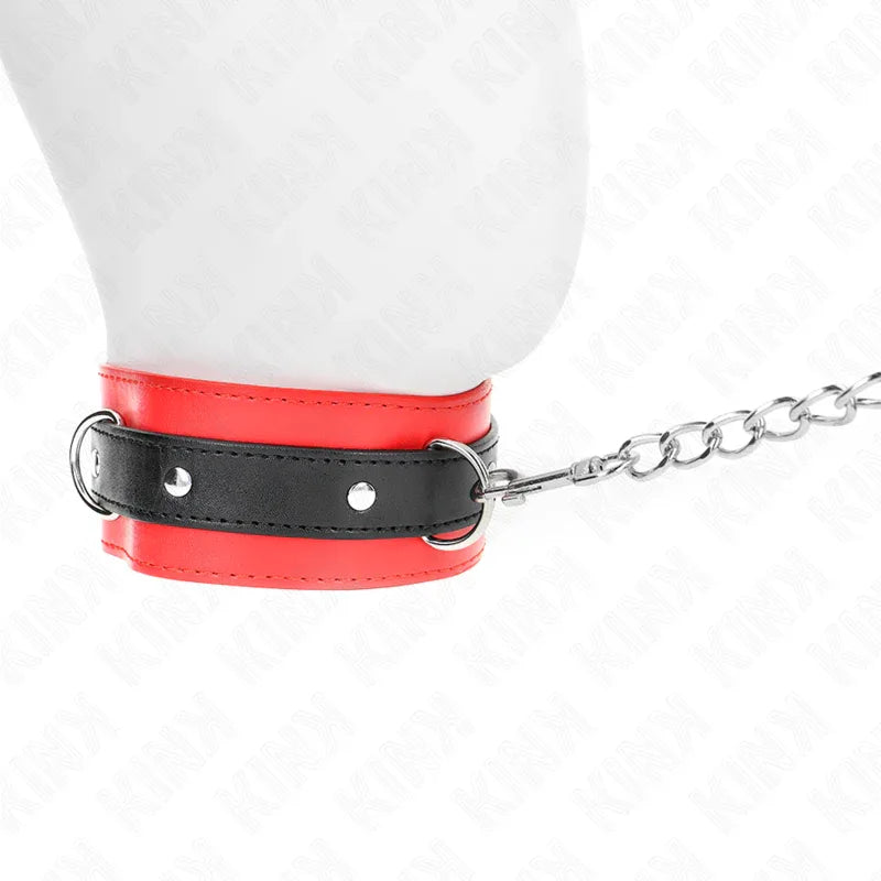 KINK - HALSBAND MIT GÜRTEL 65 CM MIT RIEMEN ROT 54 X 4,5 CM - Vanelion Paradise