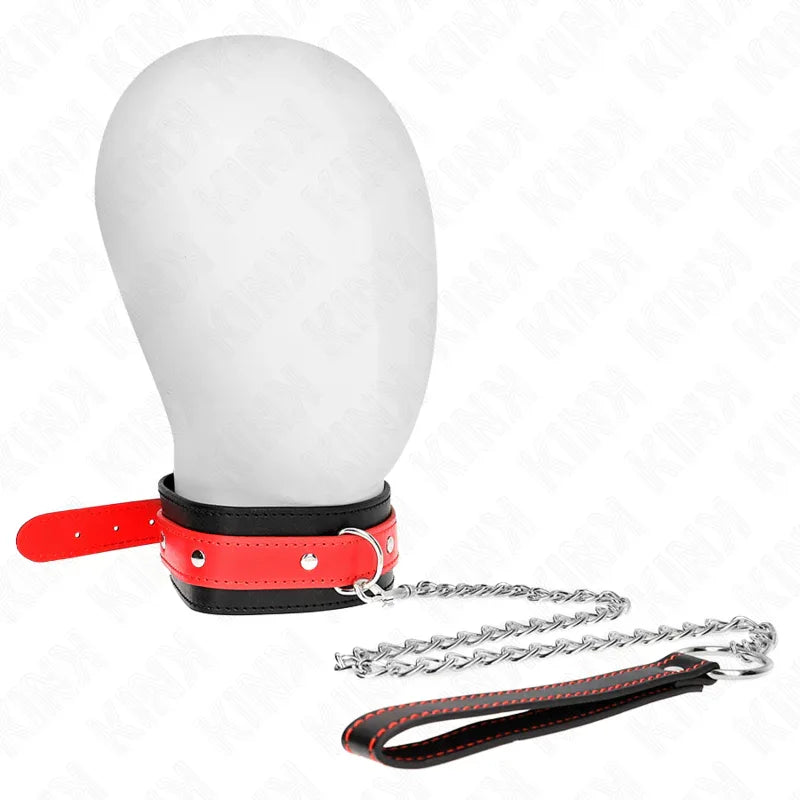 KINK - HALSKETTE MIT ROTEM BAND 65 CM VERSTELLBAR 36-43 CM X 5 CM - Vanelion Paradise