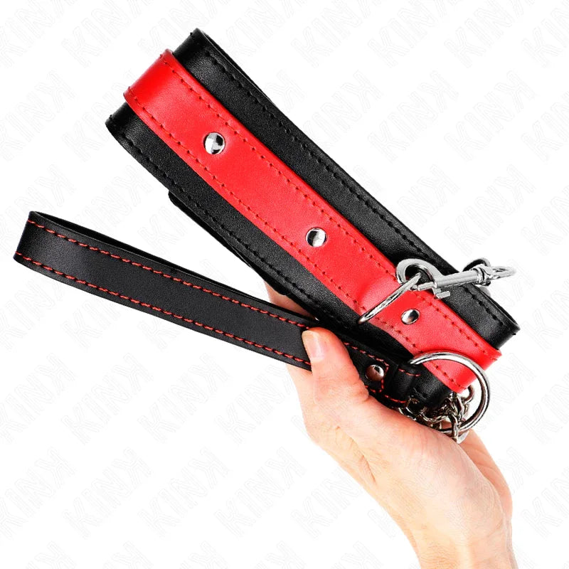 KINK - HALSKETTE MIT ROTEM BAND 65 CM VERSTELLBAR 36-43 CM X 5 CM - Vanelion Paradise