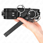 KINK - 3-RING-SKLAVEREI-HALSKETTE MIT BAND 80 CM 53 X 5 CM - Vanelion Paradise