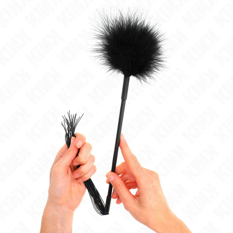 KINK - SILIKONPEITSCHE MIT FEDERN ZUM KITZELN 47 CM - Vanelion Paradise