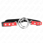 KINK - KNEBEL MIT MEHREREN O-RINGEN 4 / 4,8 CM ROT 38 X 56 CM - Vanelion Paradise
