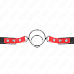 KINK - KNEBEL MIT MEHREREN O-RINGEN 4 / 4,8 CM ROT 38 X 56 CM - Vanelion Paradise