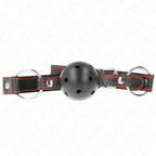 KINK - HOHLHARTER SCHWARZER BALLKNEBEL MODELL 2 65 x 2,5 CM - Vanelion Paradise