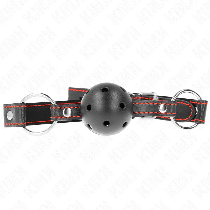 KINK - HOHLHARTER SCHWARZER BALLKNEBEL MODELL 2 65 x 2,5 CM - Vanelion Paradise