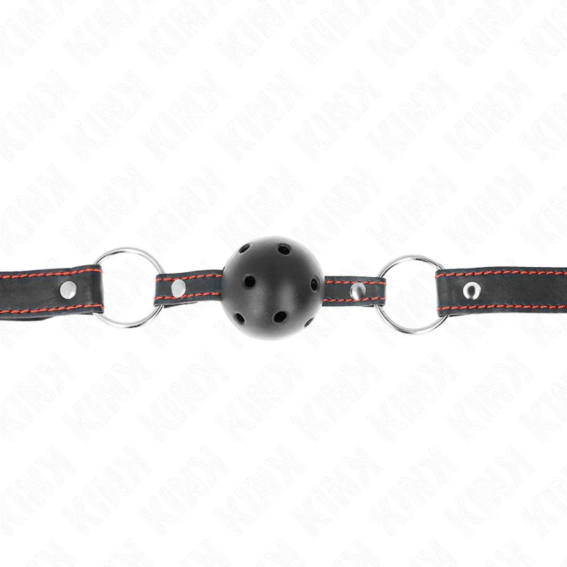 KINK - HOHLHARTER SCHWARZER BALLKNEBEL MODELL 2 65 x 2,5 CM - Vanelion Paradise