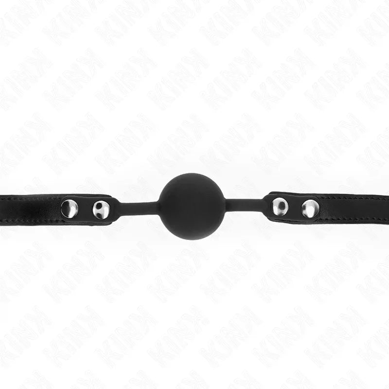 KINK - MODELL 1 SILIKONBALL 4 CM KNEBEL MIT SCHLOSS 60 x 2 CM - Vanelion Paradise