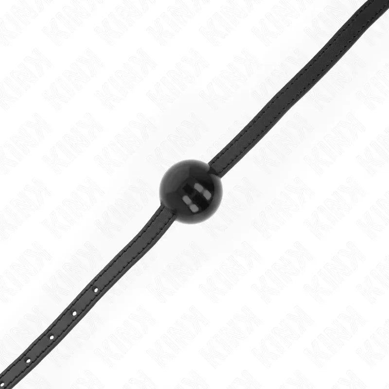 KINK - SCHWARZER EINZELNER FESTER BALL 4 CM GAG 65 x 1,5 CM - Vanelion Paradise