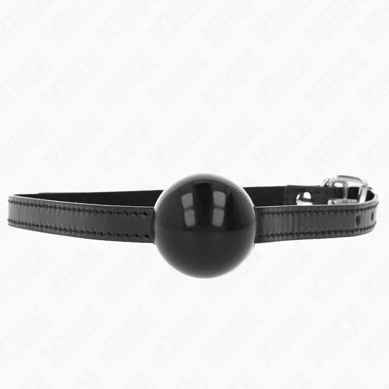 KINK - SCHWARZER EINZELNER FESTER BALL 4 CM GAG 65 x 1,5 CM - Vanelion Paradise
