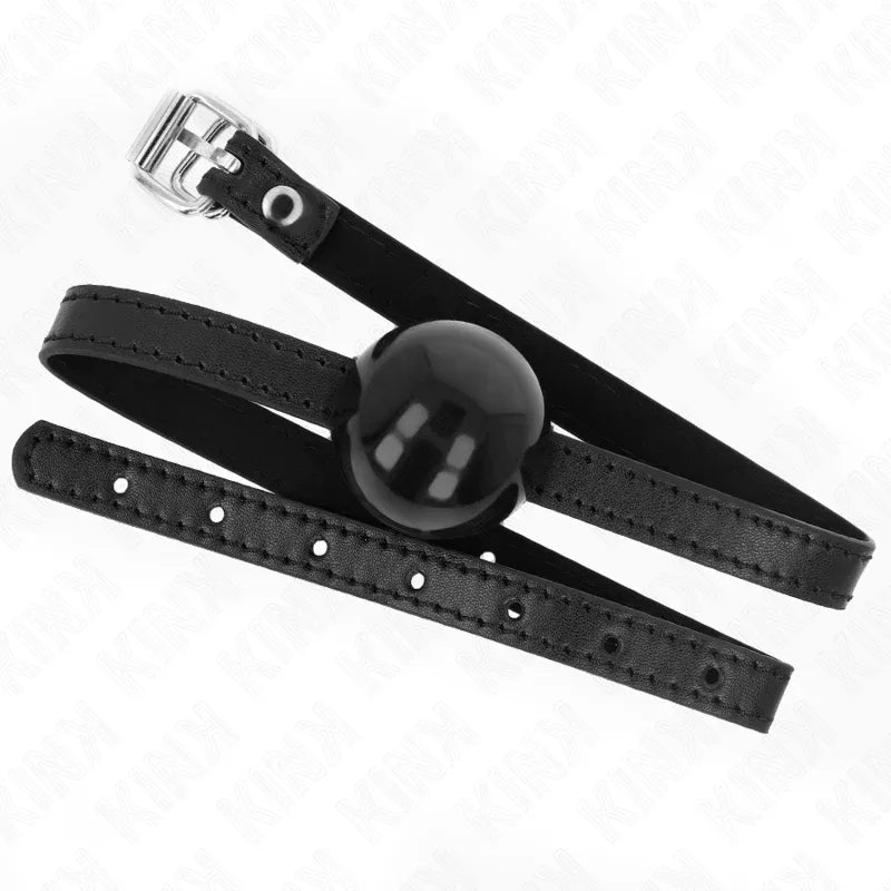 KINK - SCHWARZER EINZELNER FESTER BALL 4 CM GAG 65 x 1,5 CM - Vanelion Paradise