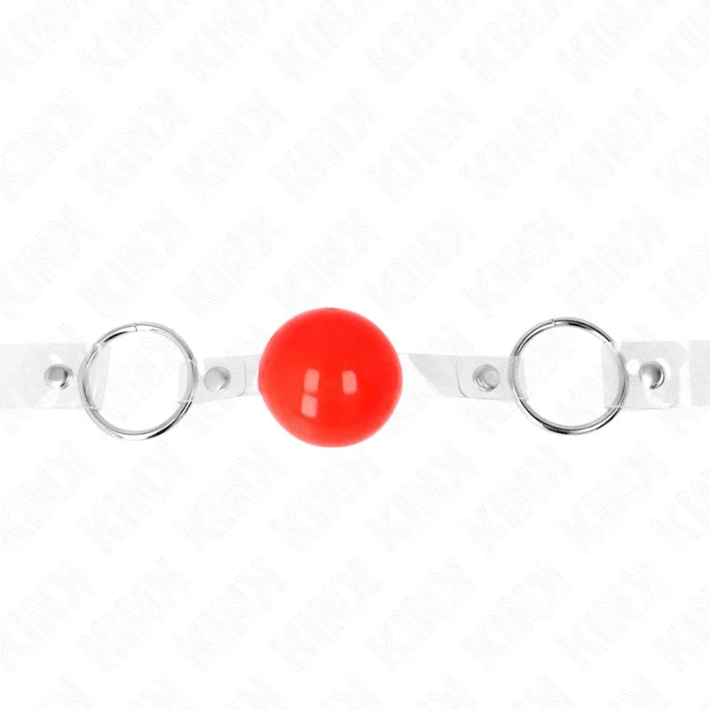 KINK - ROTER TRANSPARENTER PVC-BALL 4 CM KNEBEL VERSTELLBAR - Vanelion Paradise