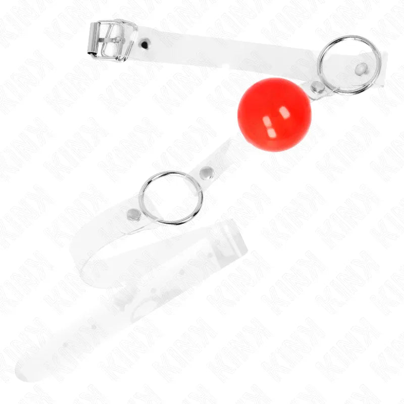 KINK - ROTER TRANSPARENTER PVC-BALL 4 CM KNEBEL VERSTELLBAR - Vanelion Paradise
