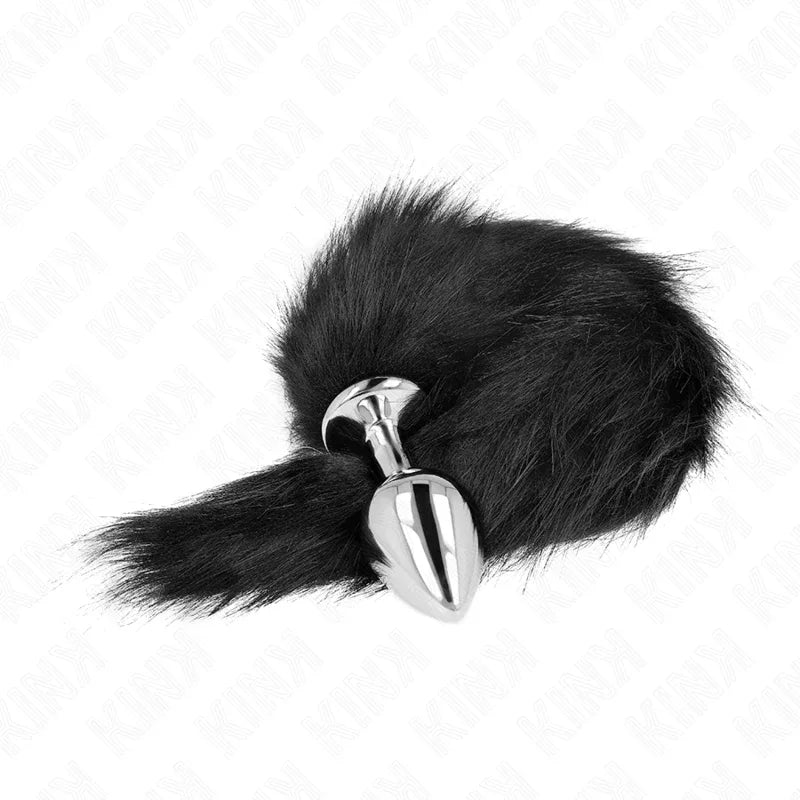 KINK - ANAL PLUG GRÖSSE M 8 X 3,5 CM MIT KUNSTSTOFFSCHWANZ 40 CM SCHWARZ - Vanelion Paradise