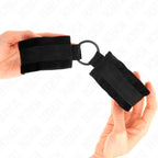 KINK - BEGINNER PELZ HANDMANSCHETTEN 25 CM MIT O-RING 4 CM SCHWARZ VERSTELLBAR 15-25 CM - Vanelion Paradise