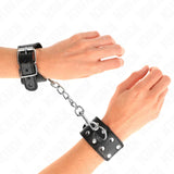 KINK - ARMBÄNDER MIT DOPPELTER REIHE VERSTELLBARER NIETEN SCHWARZ - Vanelion Paradise