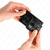 KINK - HANDGELENKFESSELN MIT RAUTENMUSTER, SCHWARZ, VERSTELLBAR, 17-26 CM X 5,5 CM - Vanelion Paradise