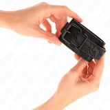 KINK - MIT DUNKLER SPITZE ÜBERZOGENE HANDGELENKMANSCHETTEN VERSTELLBAR SCHWARZ 19-26 CM - Vanelion Paradise